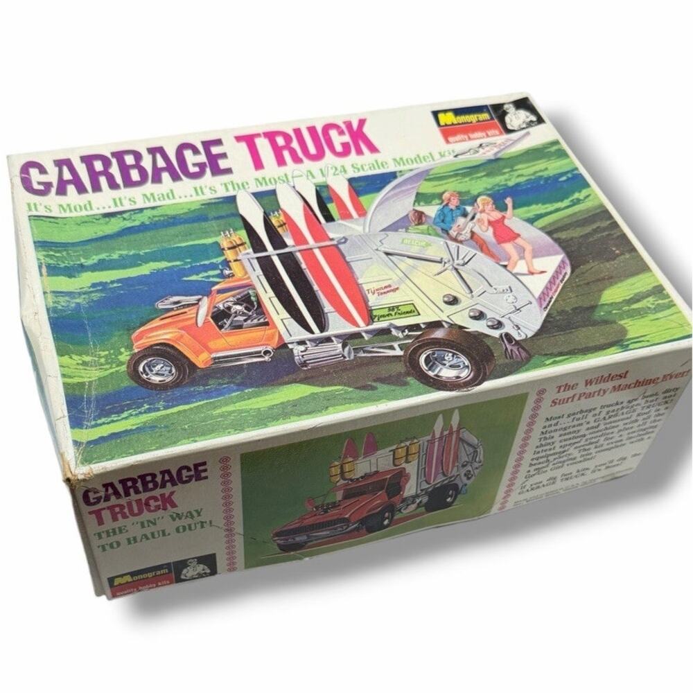 Revel Garbage Truck Beach 1/24 - Vintage - Parts
